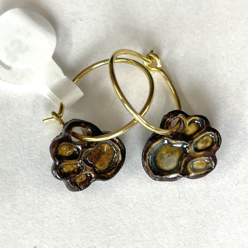 Poter. Forgyldt 925 Sterling sølv. 15 mm hoop. 175 kr.